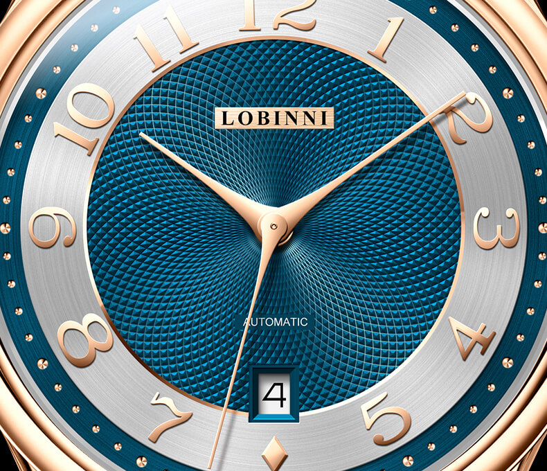 Đồng hồ nam chính hãng LOBINNI L9023-7 full box,hàng mới 100% ,kính sapphire chống nước,chống xước,dây kim loại Thép không gỉ 316L,máy cơ ,bảo hành 24 tháng