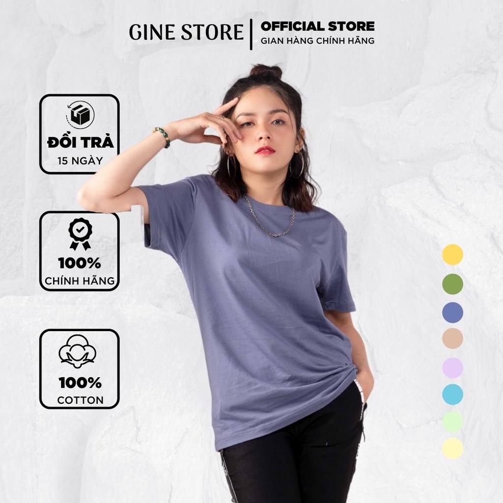 Áo phông nữ form rộng cá tính GINE, 100% Cotton Organic nhiều màu - Bộ màu số 4