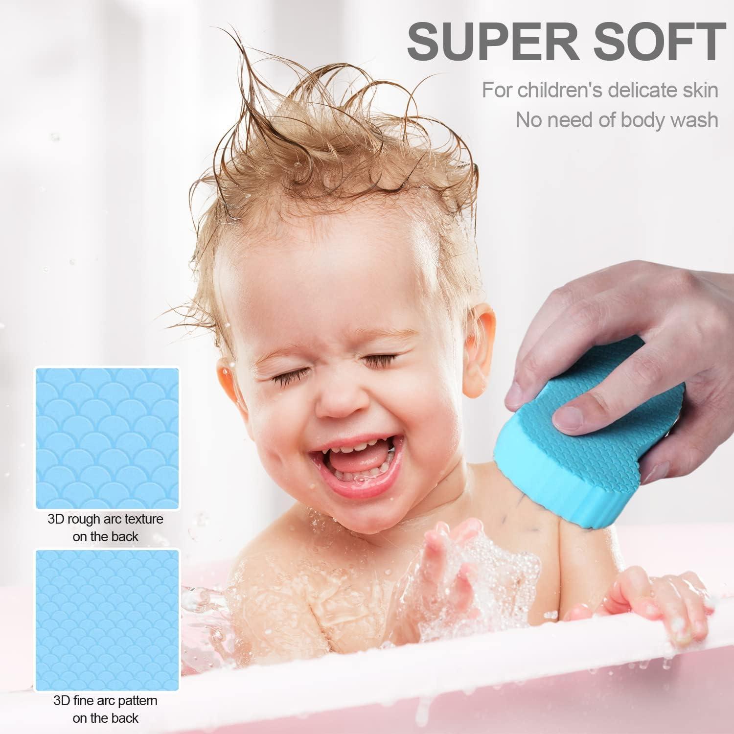4PCS Ultra -Soft Trà Tefoliating Shower, tẩy tế bào chết Sponge Sponge chà