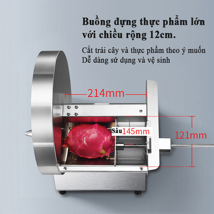 Máy Cắt Hoa Quả Trái Cây Inox Công Nghiệp SL01 Dao Cắt Inox Bền Bỉ, Thủ Công Tiện Lợi