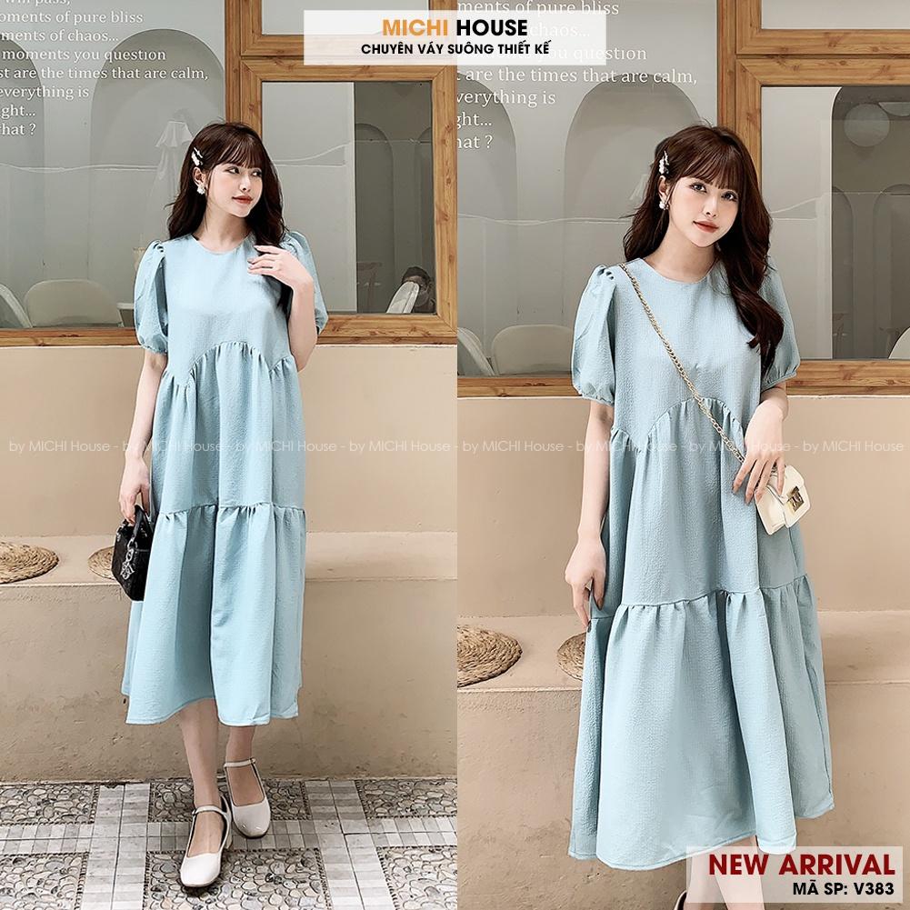 Đầm Babydoll Dáng Suông Dài MICHI House V383 Váy Xuông Chất Xốp Mát Freesize Dễ Mặc Xinh