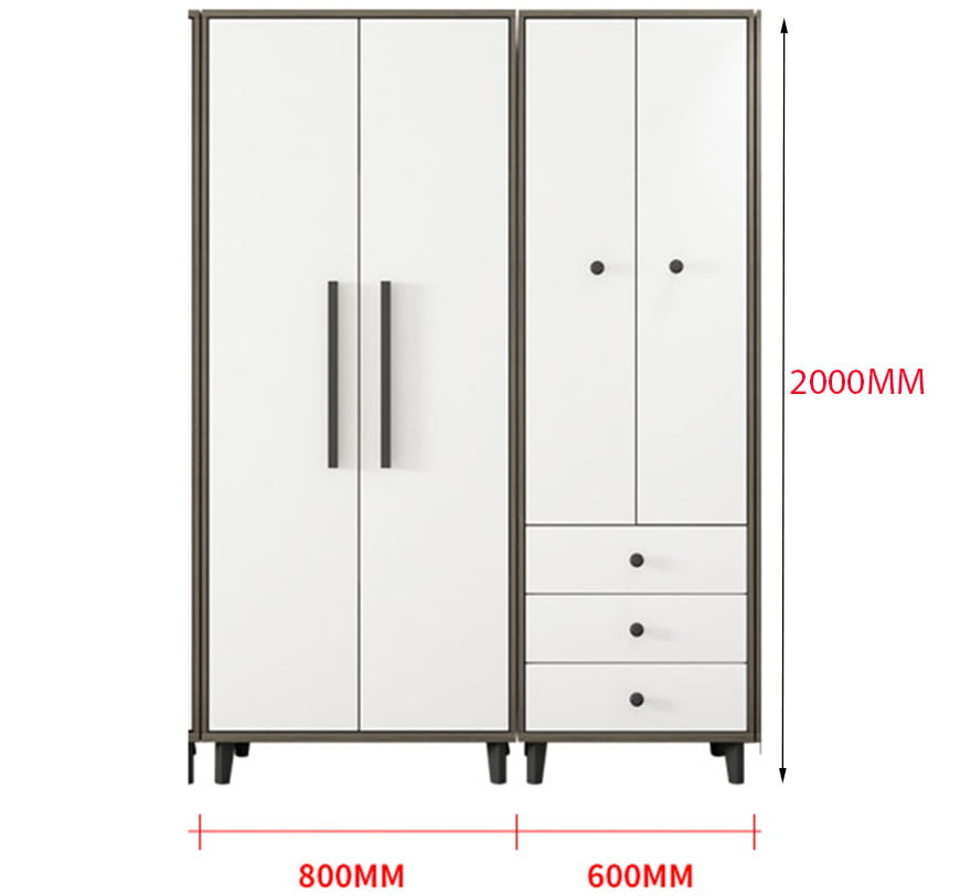 Combo 2 tủ quần áo gỗ công nghiệp kiểu dáng hiện đại