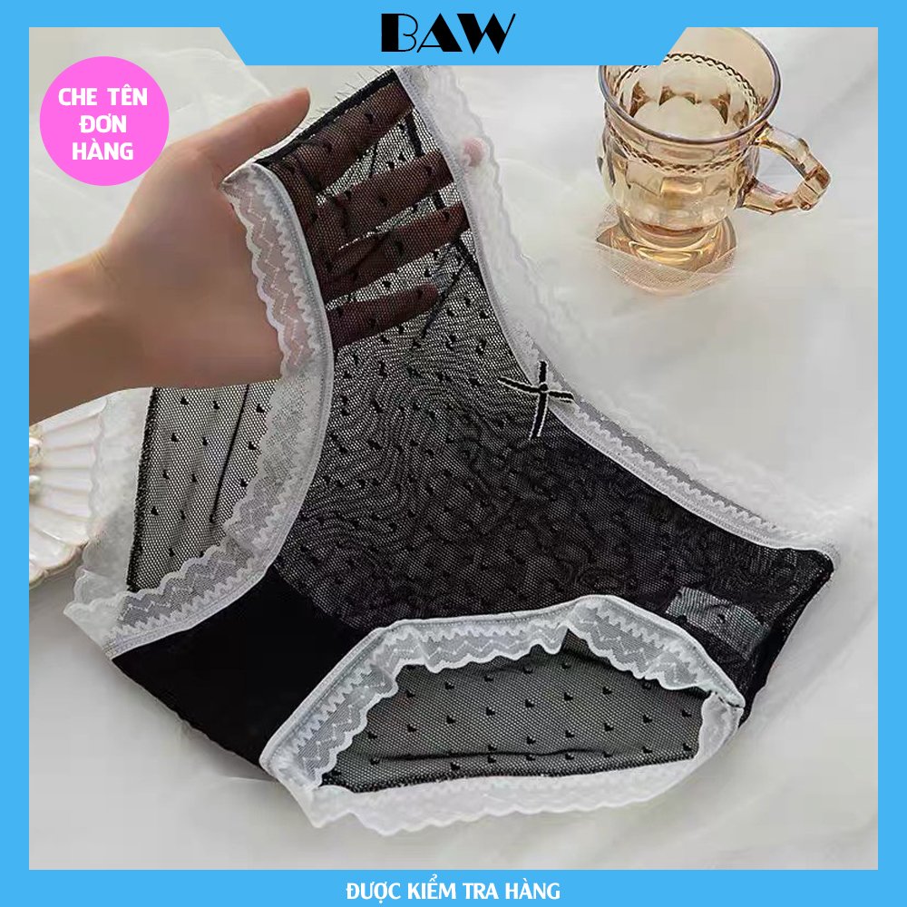 Bộ 5 Quần Lót Ren Nữ phối nơ thương hiệu Baw mã KQA6