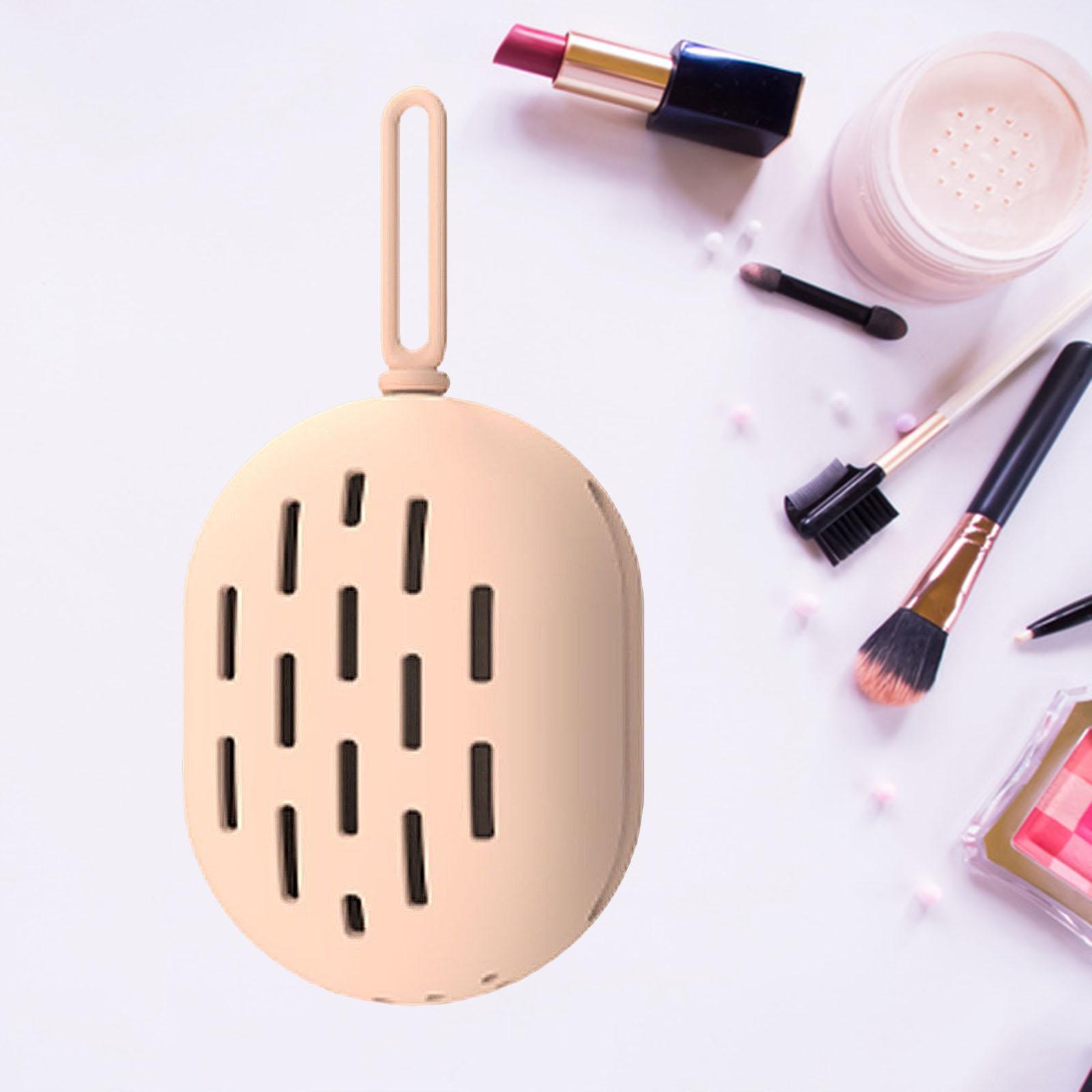 Makeup Sponge Holder Make up Blender Case Shatterproof Washable Reusable Double Side Hollow Container Organizer Dryer Rack for Cosmetics