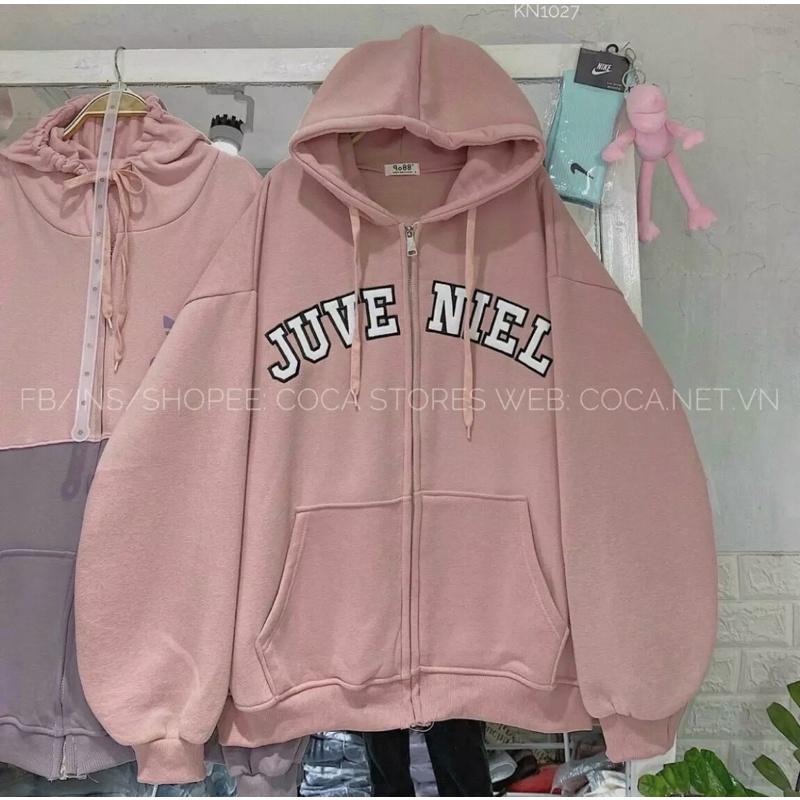 Áo khoác hoodie form rộng có khoá kéo, Áo khoác nỉ ngoại chống nắng unisex