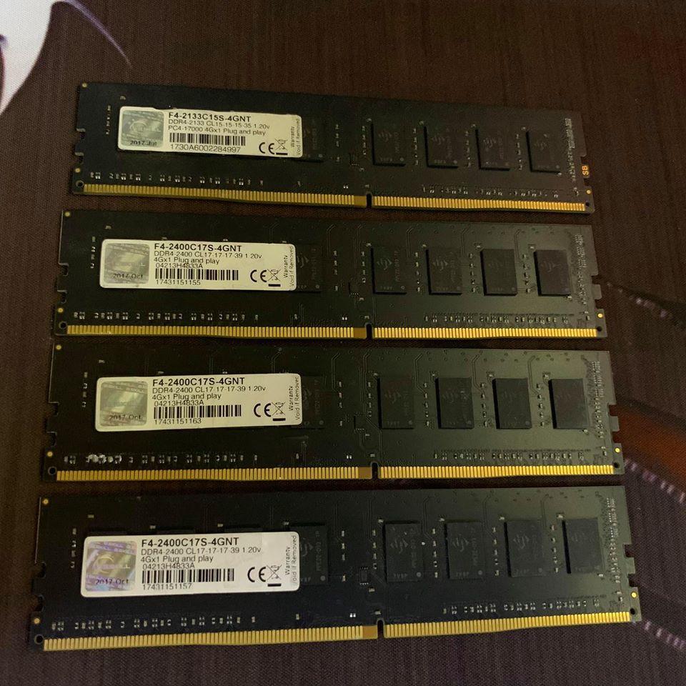 RAM G.SKILL 4GB DDR4 2400MHz - Hàng Chính Hãng