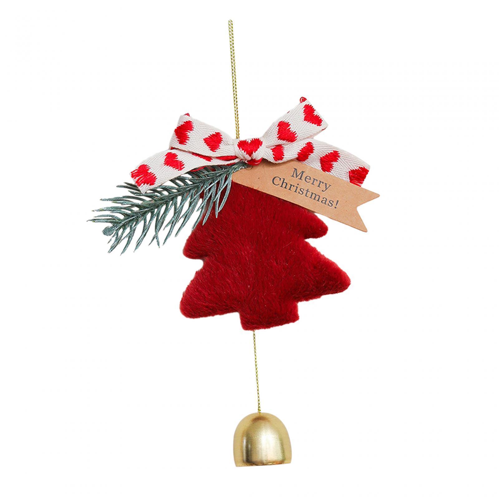Christmas Tree Pendant with Bell Lovely for Celebration Yard Christmas Party