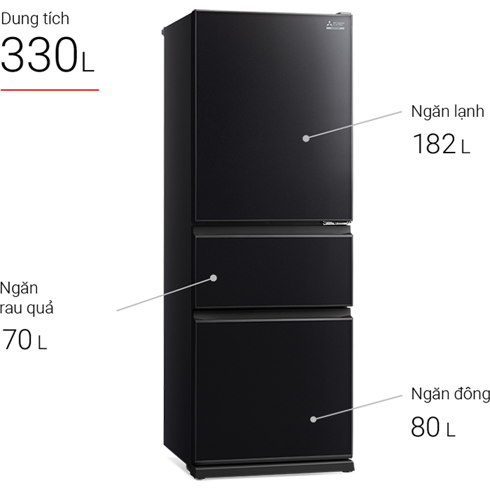 Tủ Lạnh Inverter Mitsubishi Electric MR-CGX41EN-GBK-V - Hàng Chính Hãng