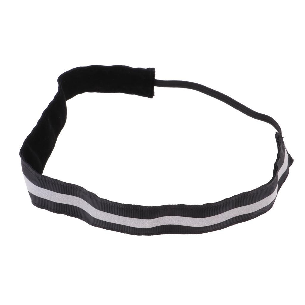 Reflective Men Women  Gym Sweatband Hairband