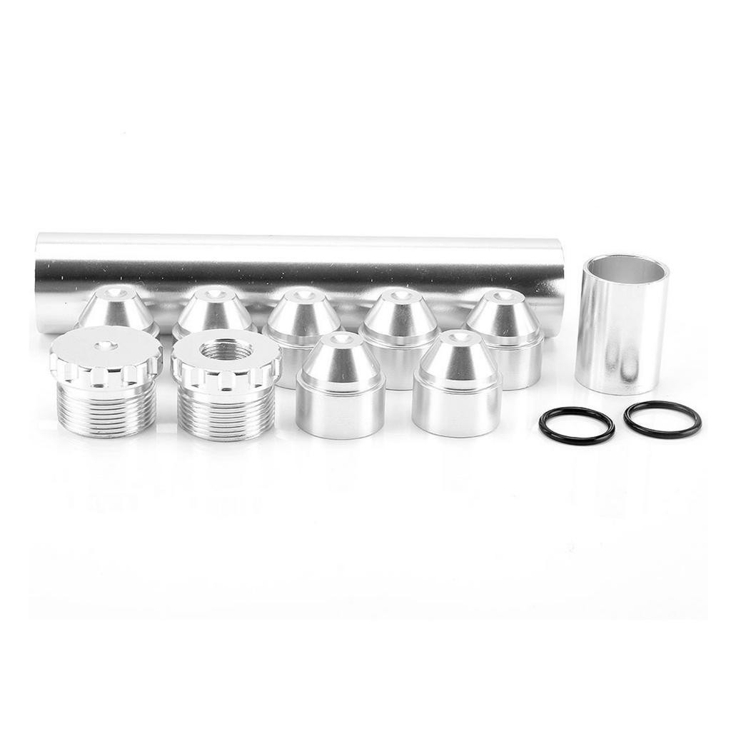 6in Aluminum Automotive Fuel Filter Car Oil Fuel Filter 1/2''-28 Silver