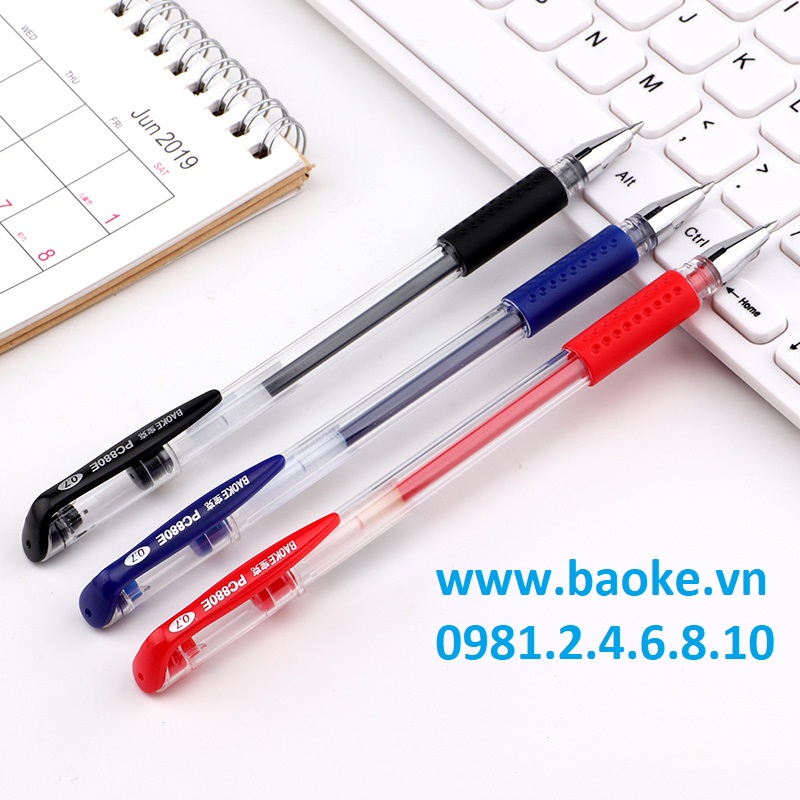 Combo 5 cây bút nước - bút gel 0.7mm Baoke - 880E mực xanh