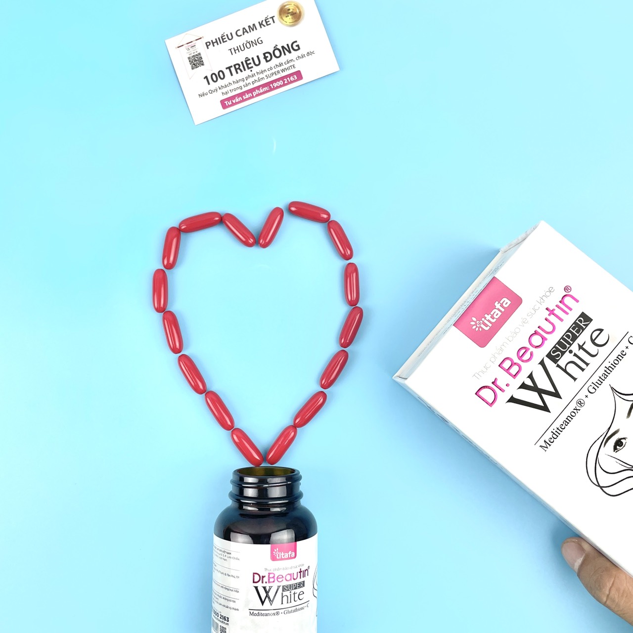 Viên uống trắng da DR.BEAUTIN SUPER WHITE hộp 30 viên - Giảm thâm, sạm, nám, tàn nhang. Giúp da trắng sáng, đều màu