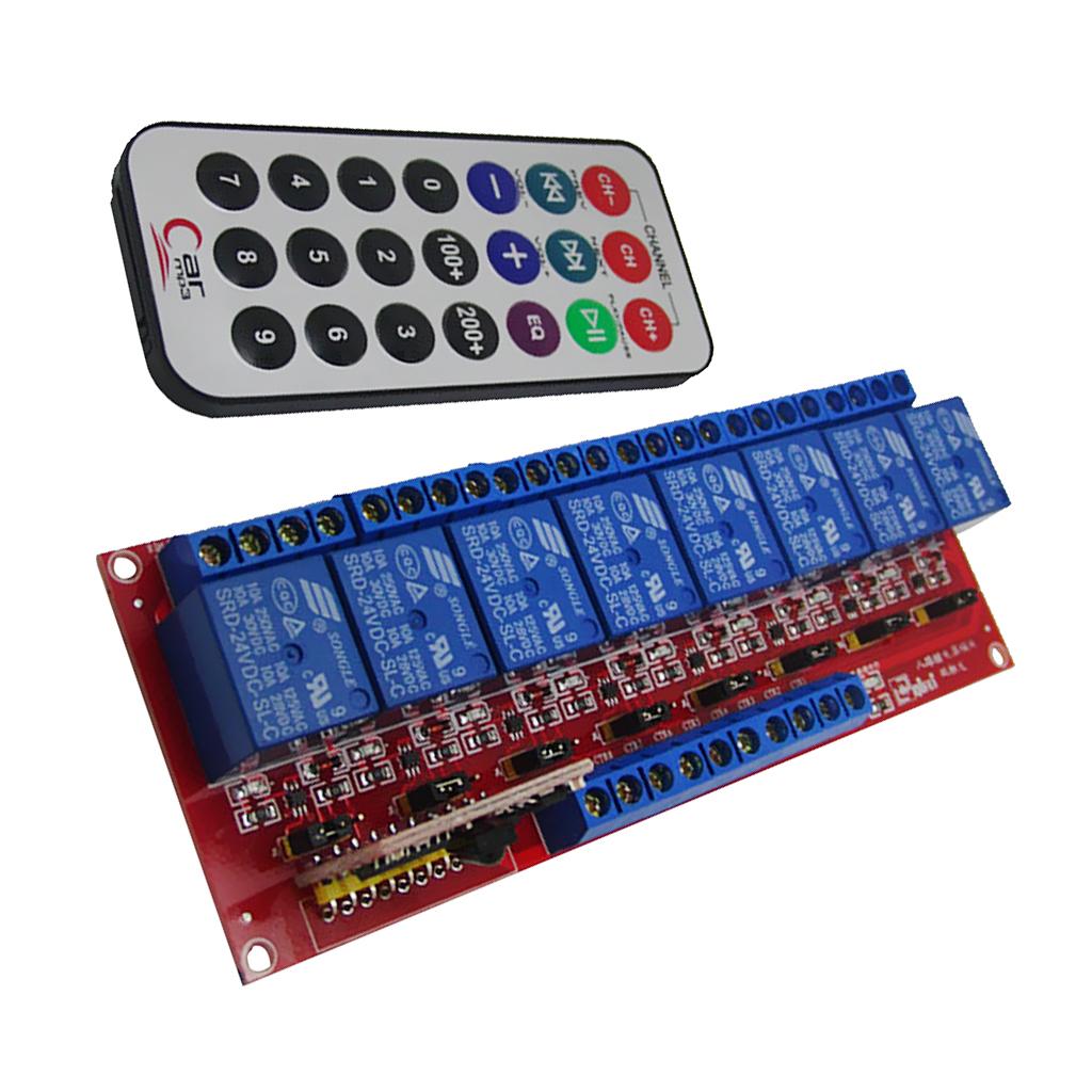 12V 8 Channel Remote Control Switch Relay Transmitter Reciever Module Board