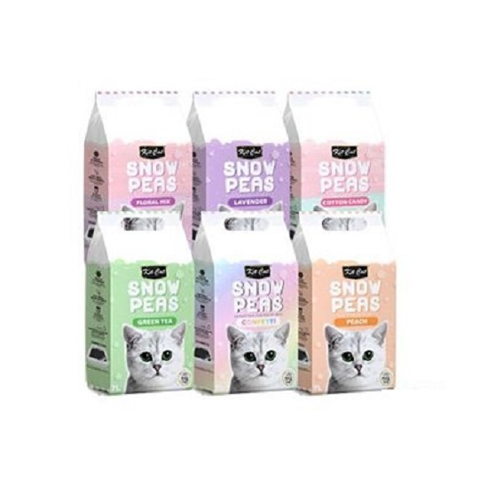 *** Kit cat snow peas litter – Cát vệ sinh hữu cơ cho mèo 7L(mùi ngẫu nhiên)