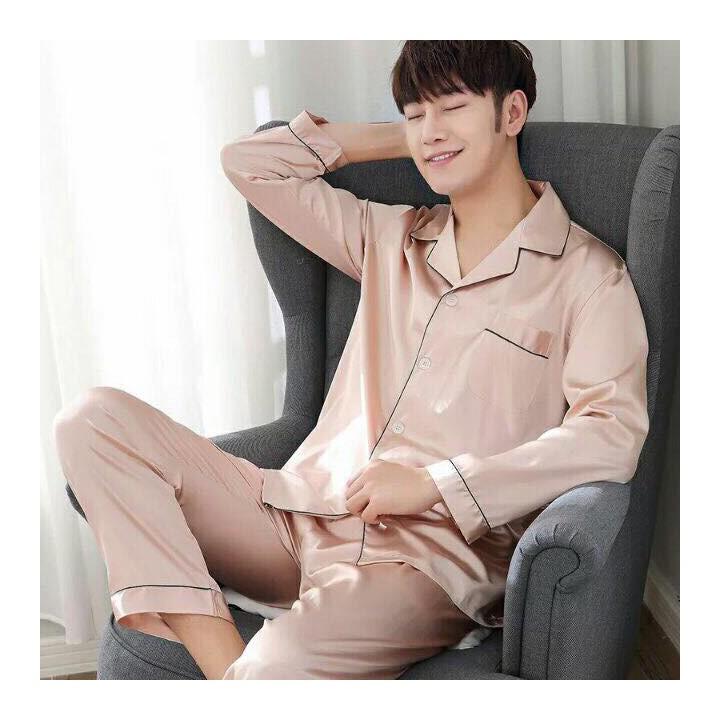 Bộ Pijama Dài Tay Nam Nữ Màu Trơn, Bộ Đồ Mặc Nhà Sang Trọng