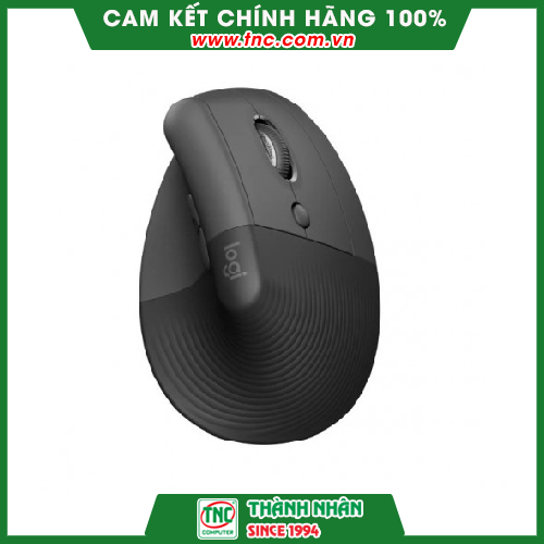 Chuột công thái học không dây Logitech Lift Vertical Ergonomic màu đen-910-006479- Hàng chính hãng