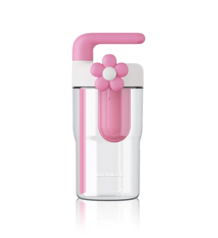 Bình nhựa tritan LocknLock Handy Infuser Bottle ABF916 dung tích 770ml kèm ống hút và hoa trang trí - 3 màu Hàng Chính Hãng
