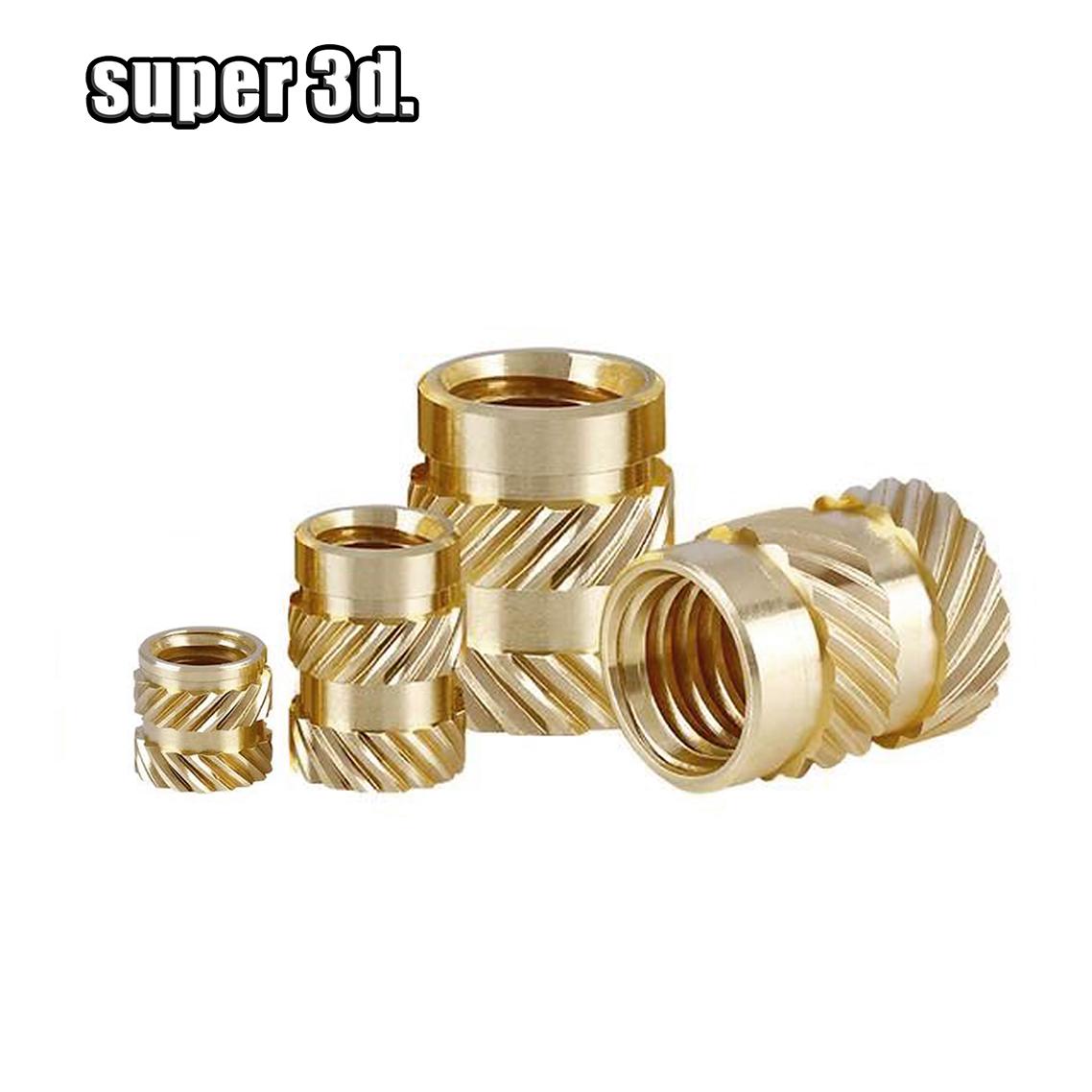 20/50/100pcs chèn đai ốc nhúng M3 M4 M5 Thread Kính nóng tan chảy bằng đồng thau có trọng lượng nhiệt điện trở cho các bộ phận máy in 3D