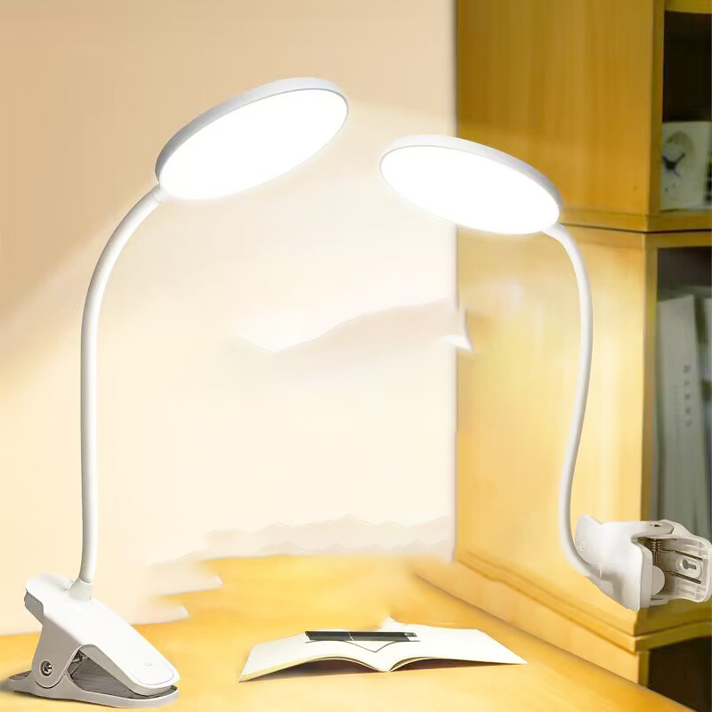 Đèn bàn LED đèn học kẹp bàn để bàn treo giá sách cảm ứng có 3 chế độ sáng bảo vệ mắt tiết kiệm điện chống ánh sáng xanh - Hàng chính hãng