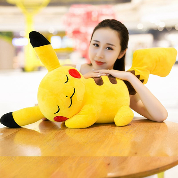 Gấu Bông Pikachu Ngủ Say (25 Cm) Gb118 (Tặng 1 Đèn Led 8 Bóng Siêu Sáng Cắm Cổng Usb)