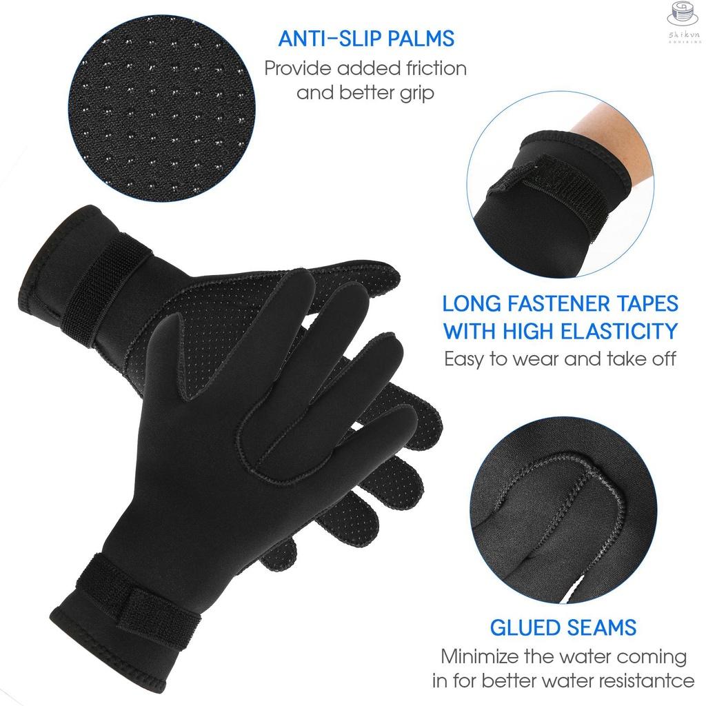 3mm Neoprene Diving Gloves Women Men Anti-slip Snorkeling Gloves for Snorkeling Swimming Surfing Sailing Kayaking
