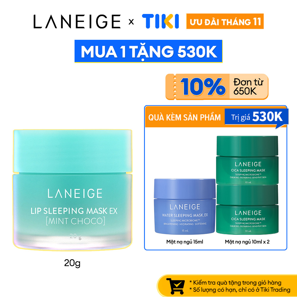 Mặt Nạ Ngủ Cho Môi Laneige Lip Sleeping Mask Mint Choco EX 20g