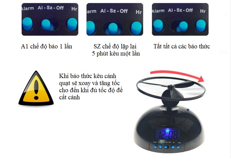 Đông hồ để bàn báo thức thông minh sáng tạo