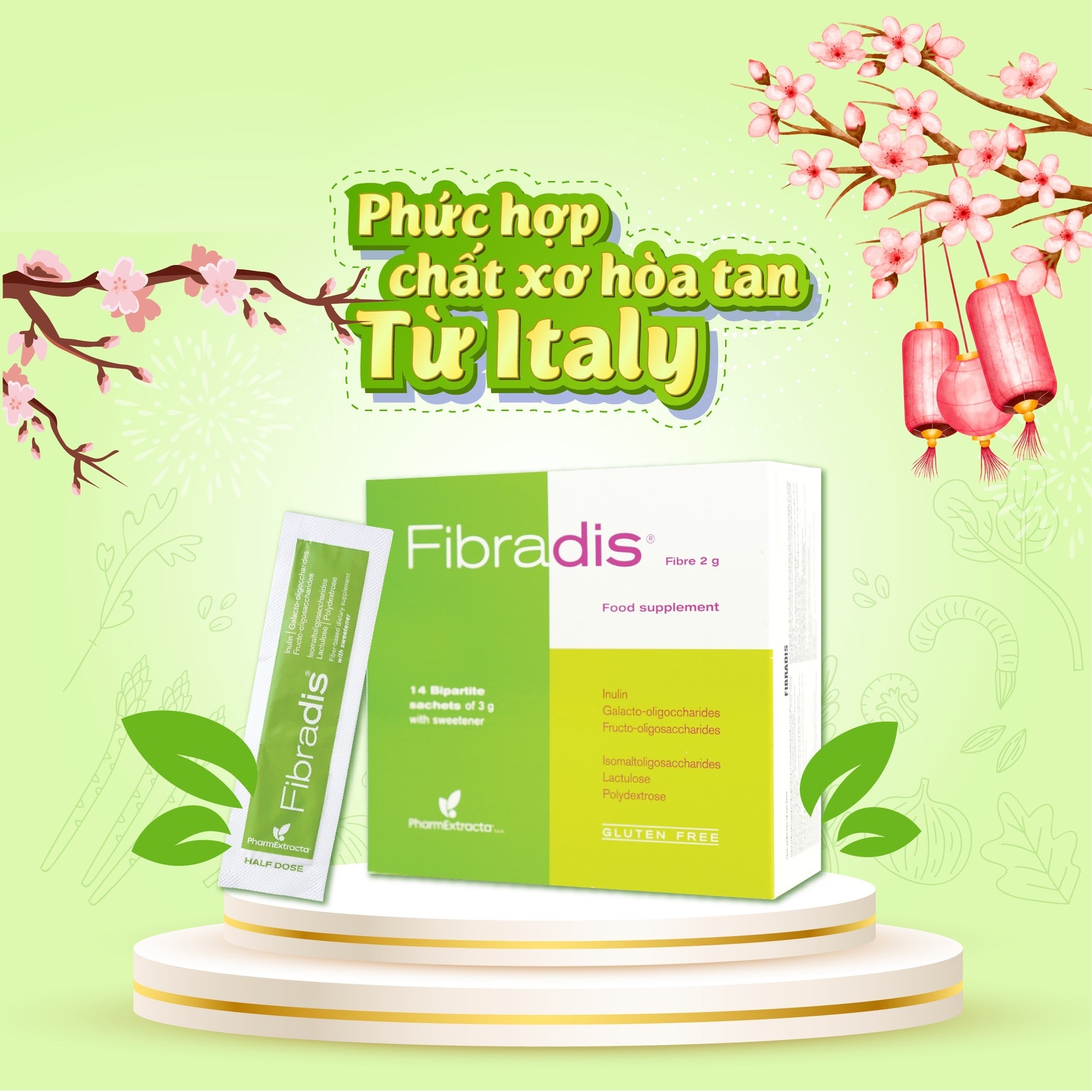 FIBRADIS – Chất Xơ Hòa Tan Nhập Khẩu Từ Ý - Bổ sung chất xơ, hỗ trợ tốt cho đường tiêu hóa, giúp giảm nguy cơ táo bón