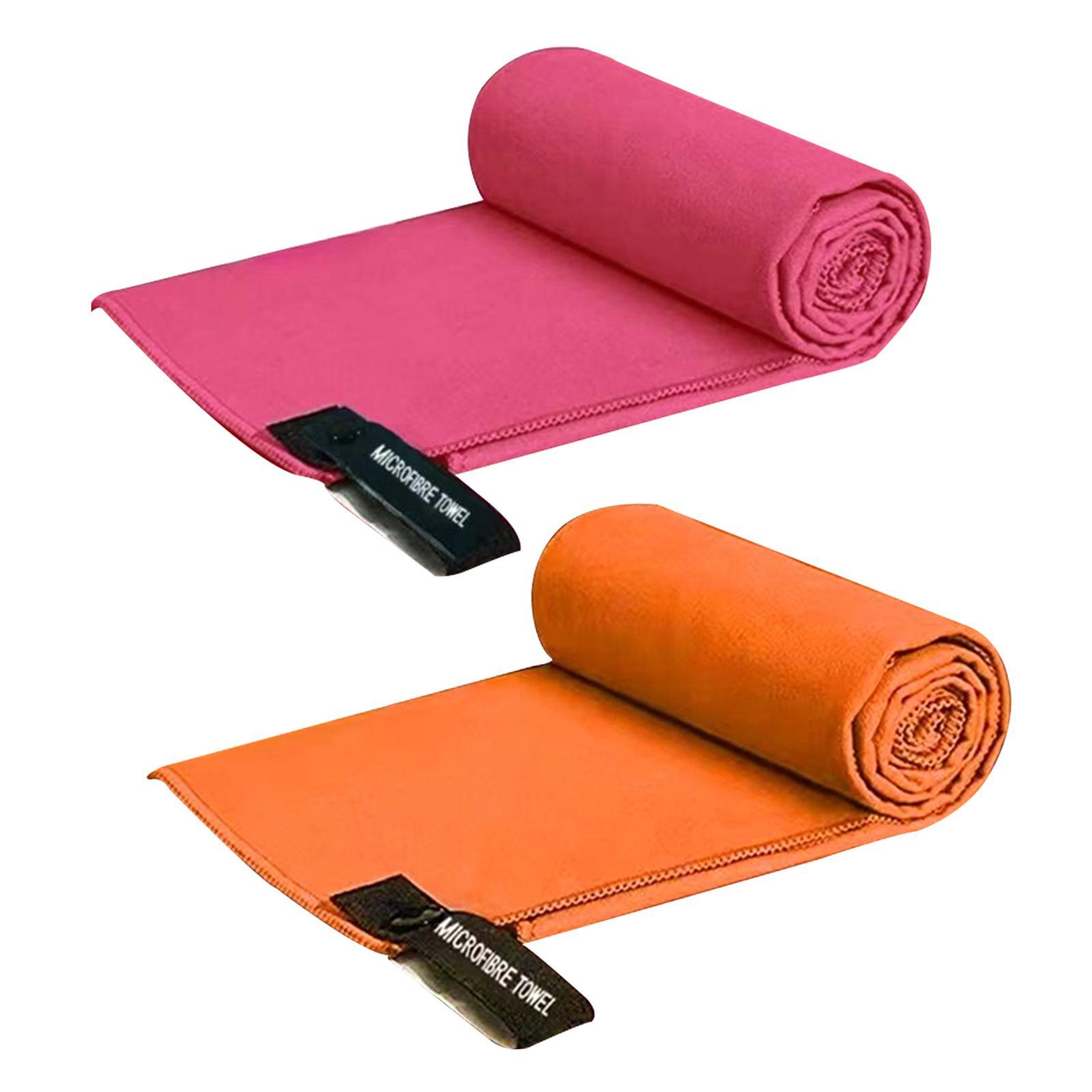 2Pcs Travel Towel, Portable Soft Household Comfortable Lightweight Water Absorbing Towel for Backpacking Swimming Beach Home