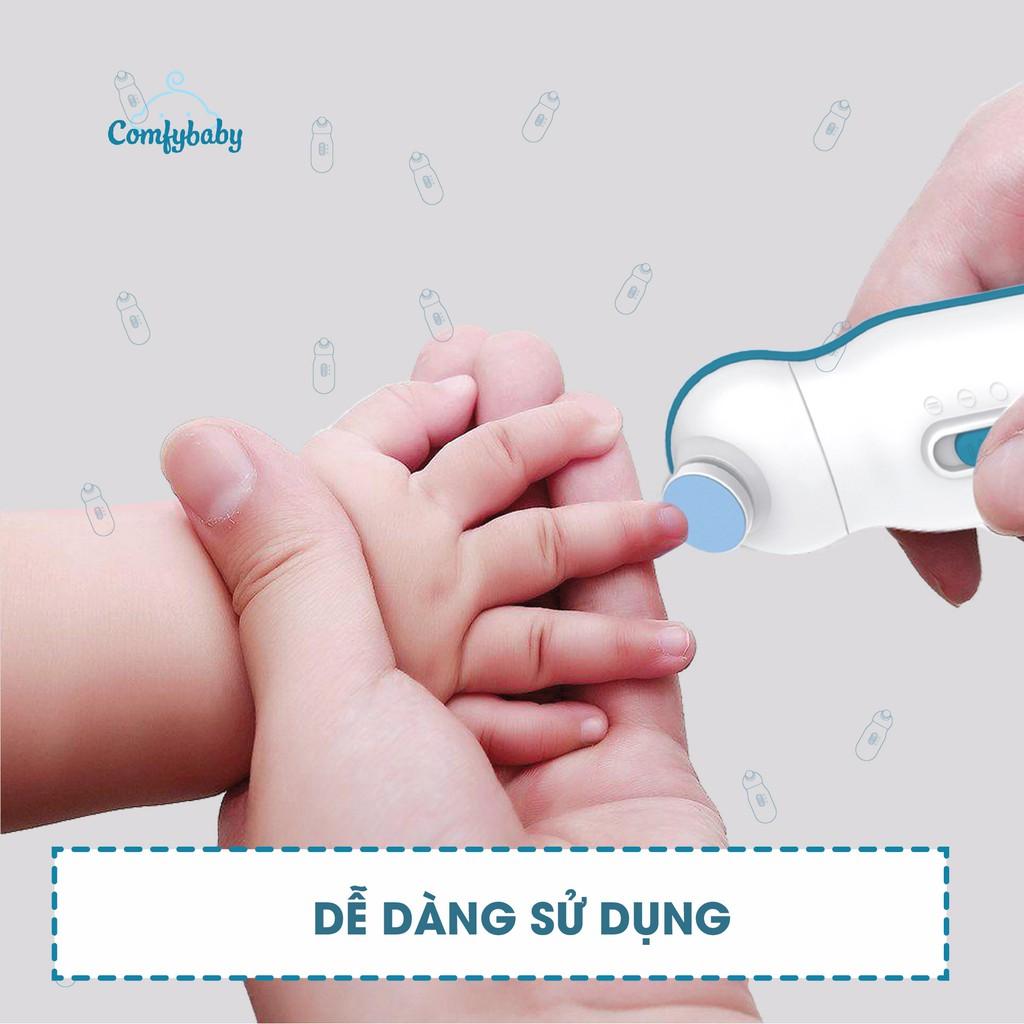 Máy dũa móng tay tự động cho trẻ Comfybaby ME4450, cắt móng tay an toàn cho bé, mài móng tay cho trẻ sơ sinh - tặng đồ chơi tắm 2 món