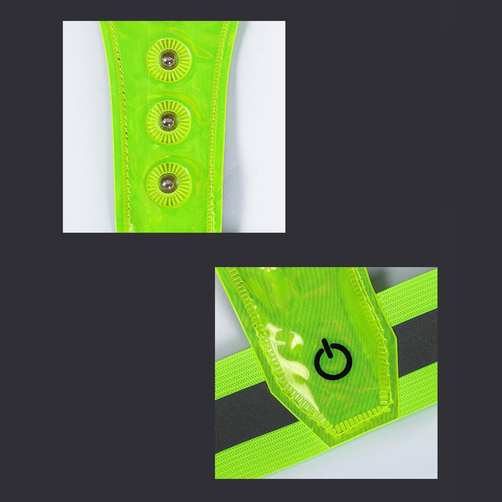 3 Modes 8 Bright LED Reflective Vest Warning Lights/ for Night Running.