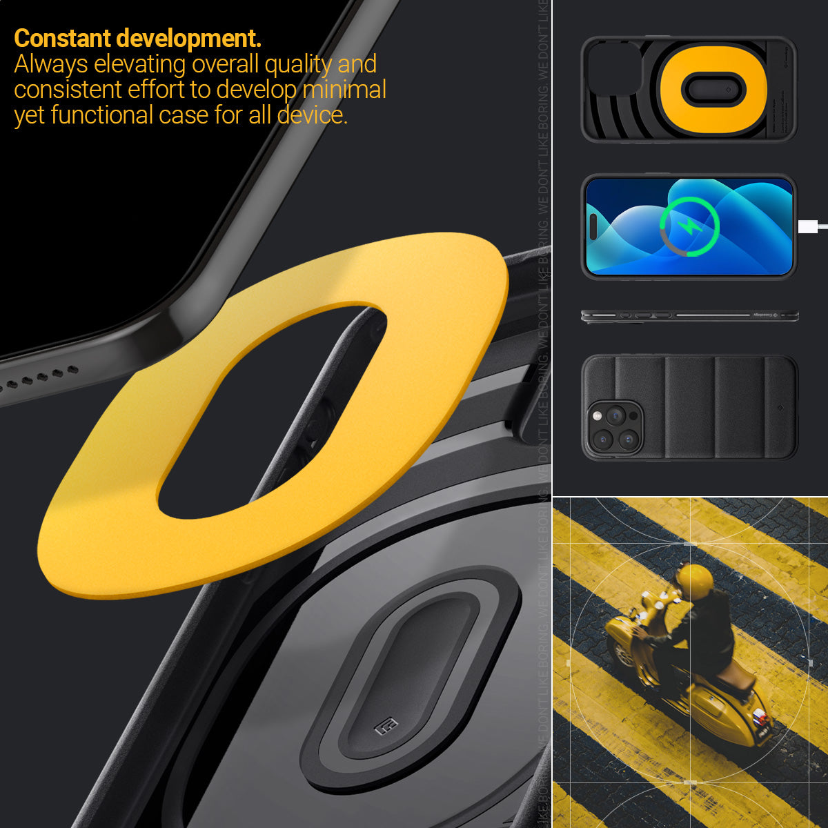 Ốp Lưng Spigen Caseology Athlex Active Black Dành Cho iPhone 15 Pro/ 15 Pro Max Phong Cách Thể Thao Hàng Chính Hãng