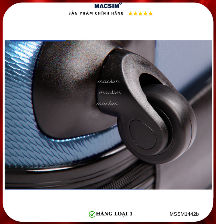 Vali cao cấp Macsim Smooire MSSM1442-b cỡ 16 inch màu xanh - Hàng loại 1