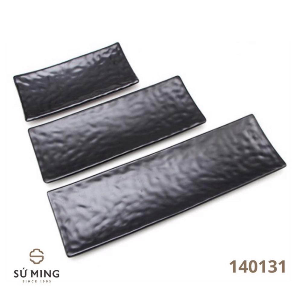 Đĩa Chữ Nhật màu đen Nhựa Melamine cao cấp Dùng trong gia đình Hàng, nhà hàng , thứ decor thông minh , đồ g