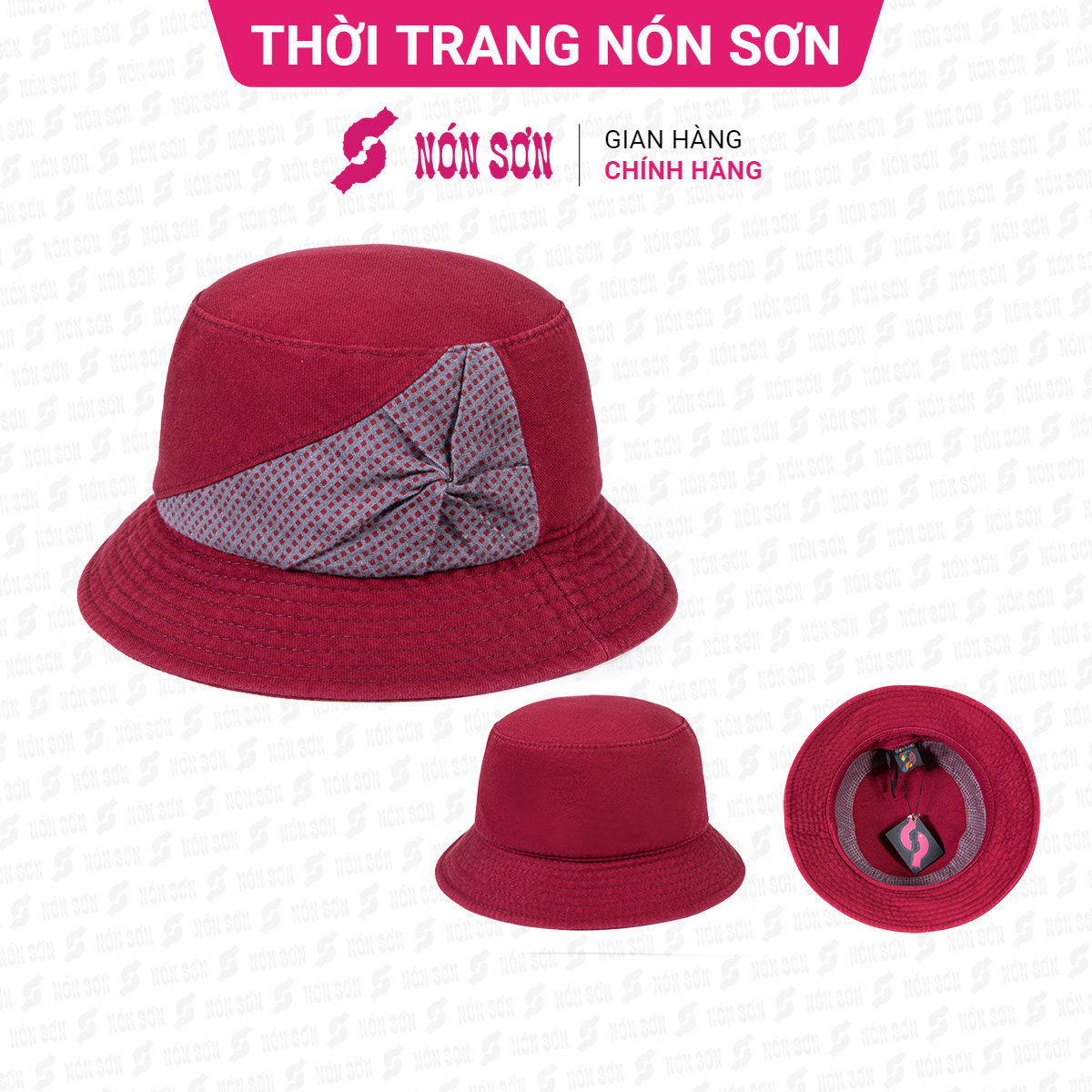 Mũ vành thời trang NÓN SƠN chính hãng MH193-ĐO1