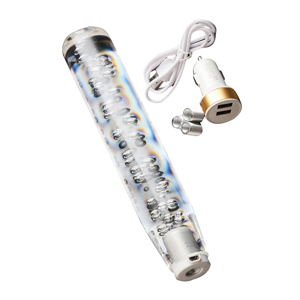 250MM Universal Vehicle Crystal LED 7-Color LIGHT Shifter Shift Knob Gear