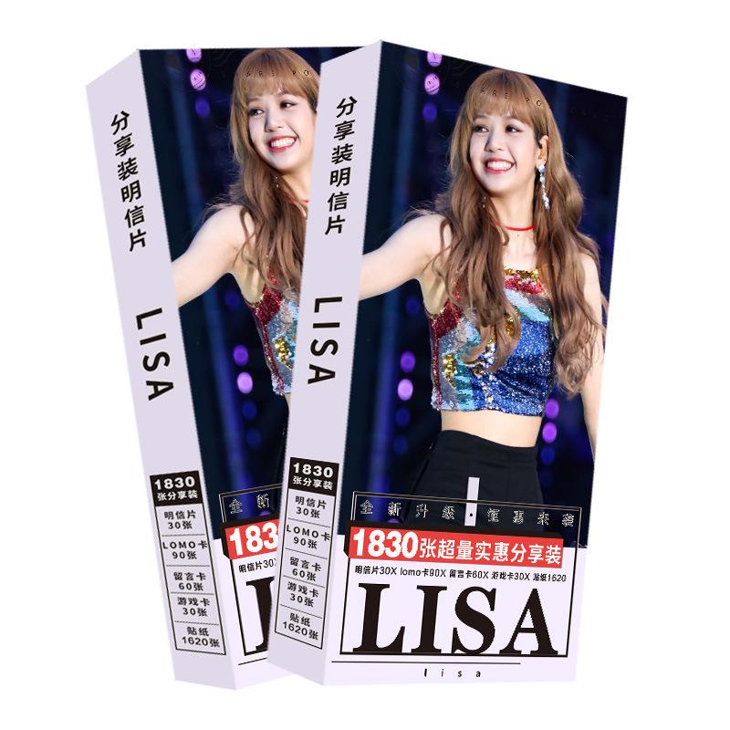 Hộp ảnh postcard Lisa BlackPink Thanh xuân có bạn 2 1830 ảnh tặng thẻ Vcone