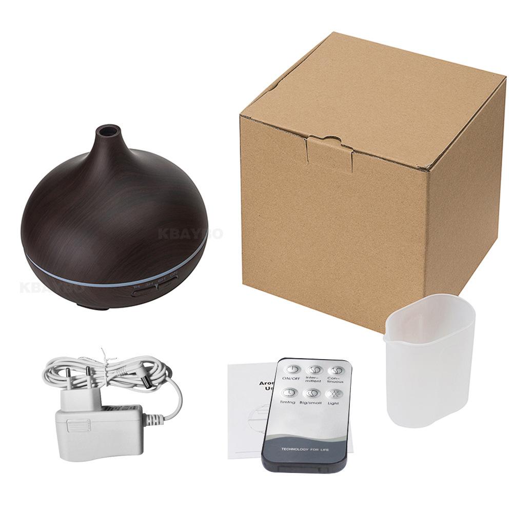 400ML Siêu Âm Thanh Máy Tạo Độ Ẩm Không Khí Điện Máy Khuếch Tán Tinh Dầu Phun Sương Vân Gỗ Xông Tinh Dầu Mini Có 7 Đèn LED Cho Gia Đình văn Phòng