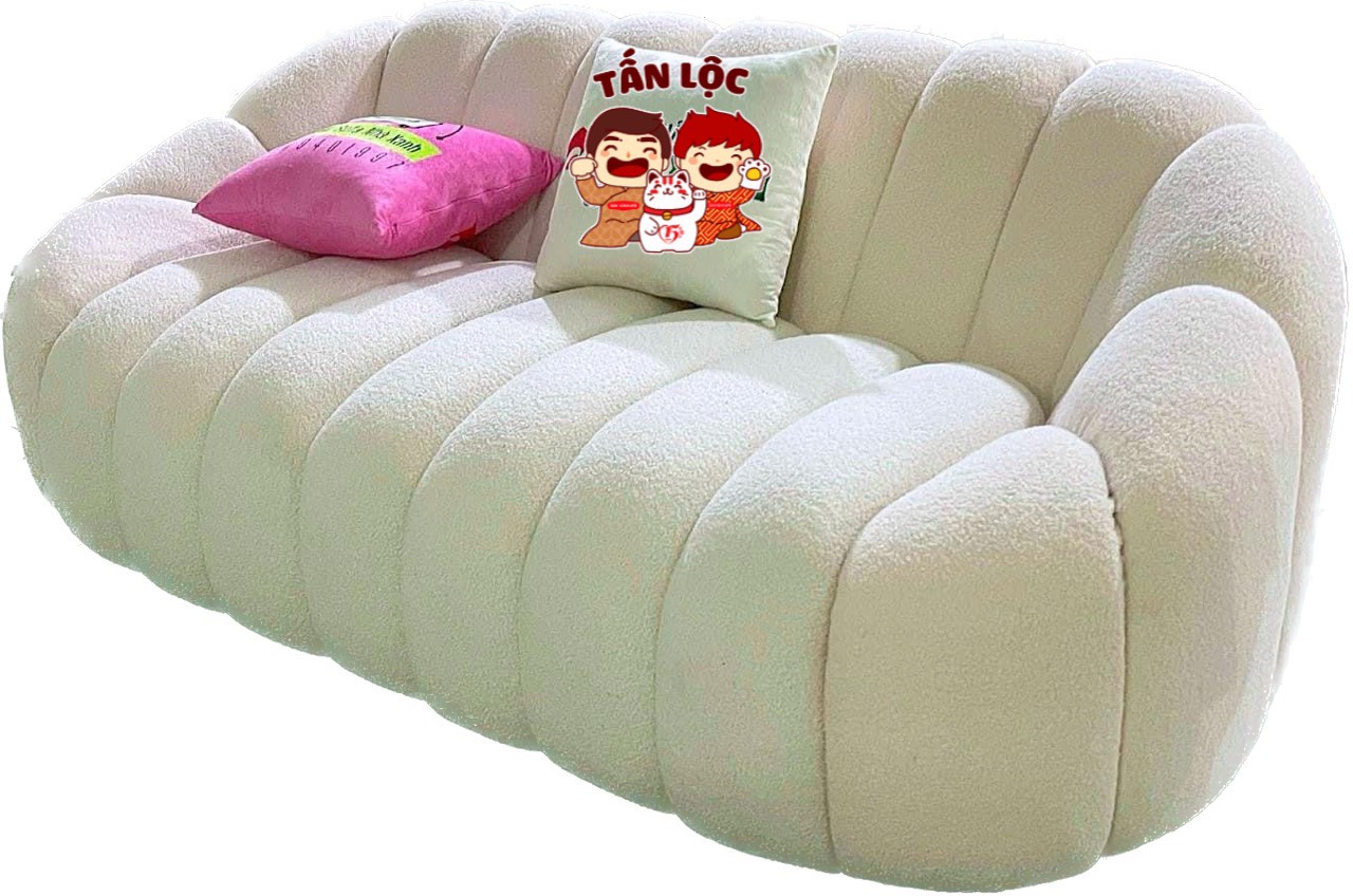 Sofa Đám Mây Juno Sofa nệm lò xo túi 2m êm ái vải lông cừu cao cấp