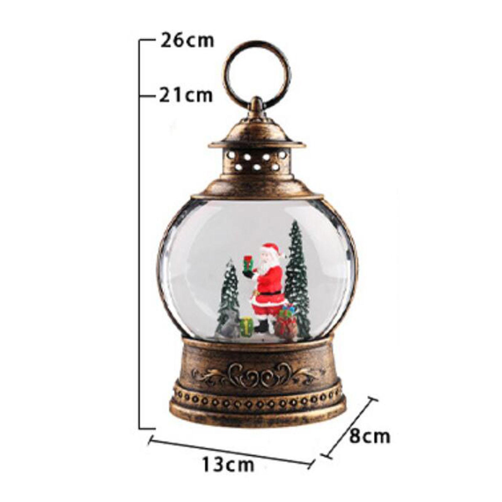 Christmas Snow Lantern Music Box Toy for Tabletop Festival Decor