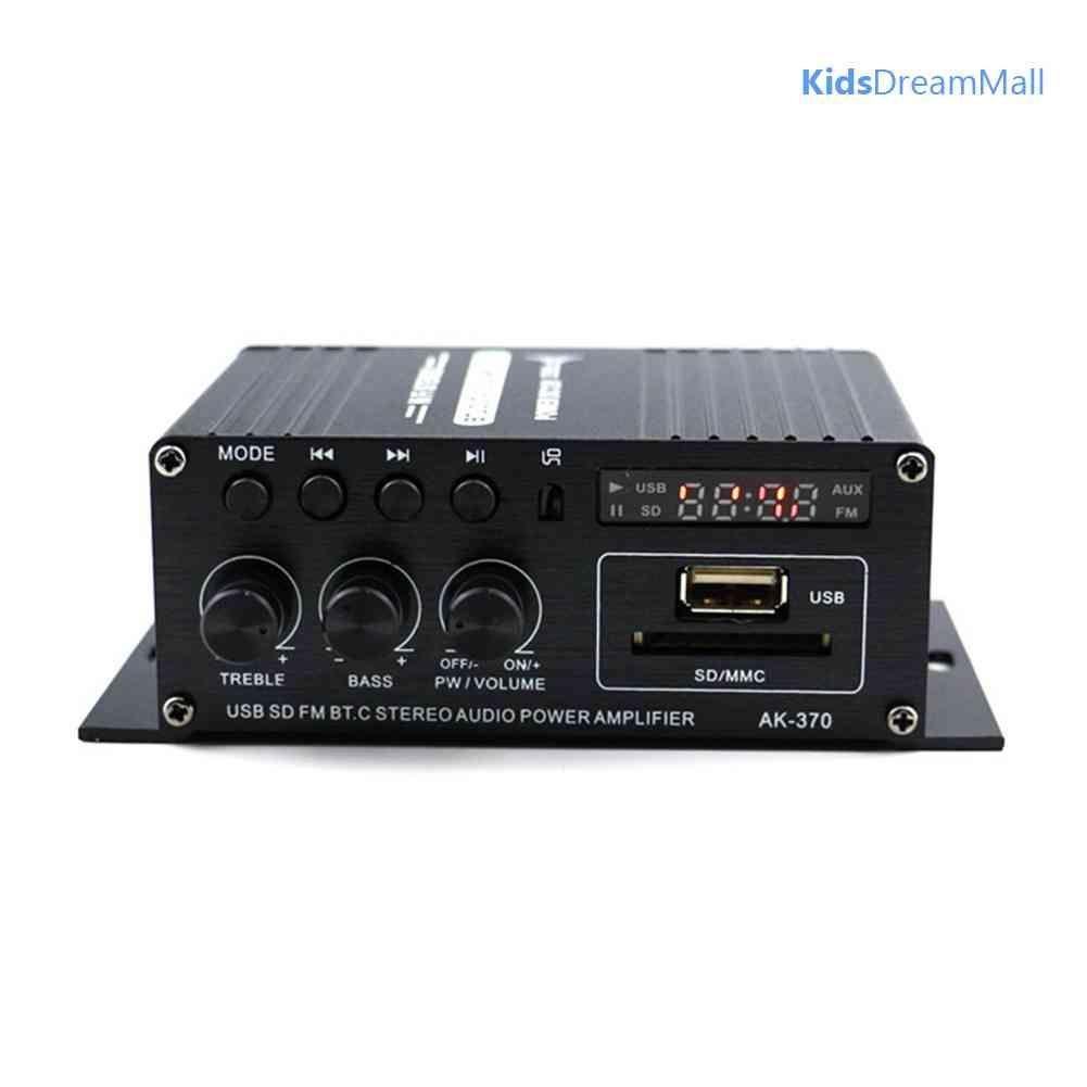 Mới Bộ Khuếch Đại Âm Thanh HIFI AK-370 Bluetooth 2.0 Kênh 12V