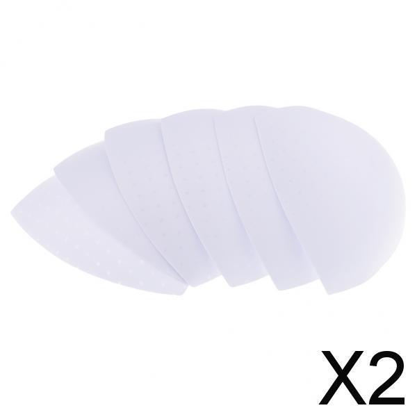2x3 Pairs Triangle Sewing In Insert Foam Soft Cup Removable Padded  White