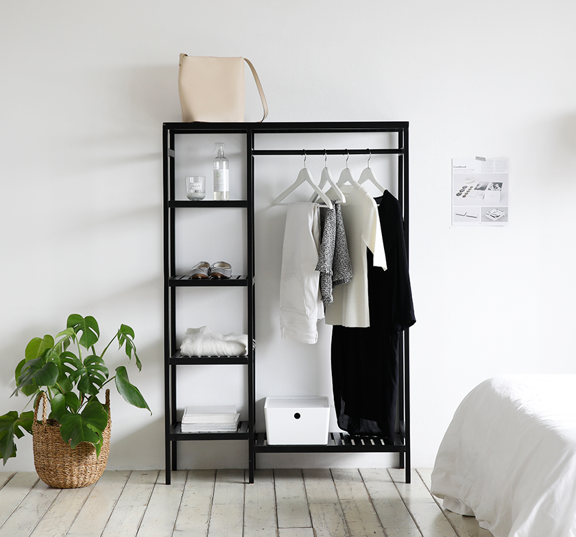 GIÁ TREO QUẦN ÁO TIỆN LỢI GỖ THÔNG NHẬP KHẨU HÀNG LẮP RÁP THÔNG MINH HÀN QUỐC - DOUBLE CLOSET