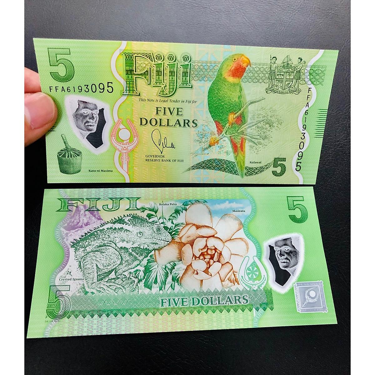 [TIỀN ĐẸP] Tờ 5 Dollar của quốc đảo Fiji ngày xưa, hình ảnh chú chim sặc sỡ