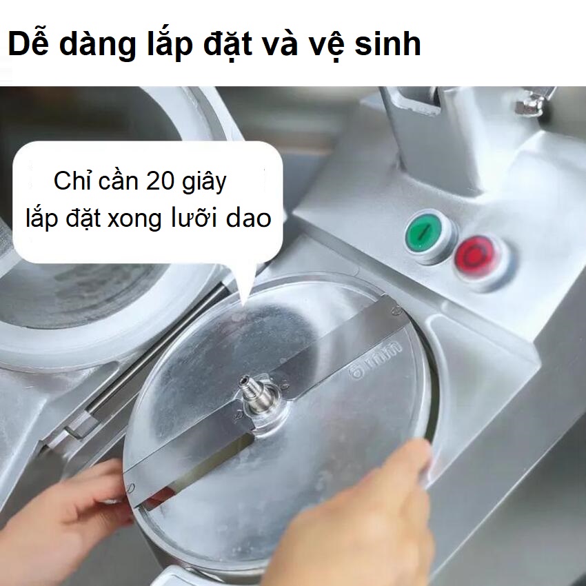 Máy thái rau củ quả công nghiệp dùng cho nhà hàng và khách sạn Asaki VC65MS - Công suất 750W - Hàng chính hãng