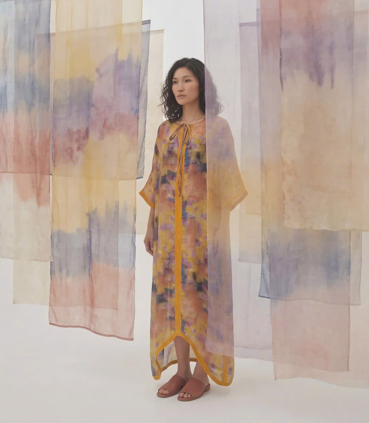 Đầm Kaftan Ramie Thuỷ Ảnh Dre240 Thời trang thiết kế Hity