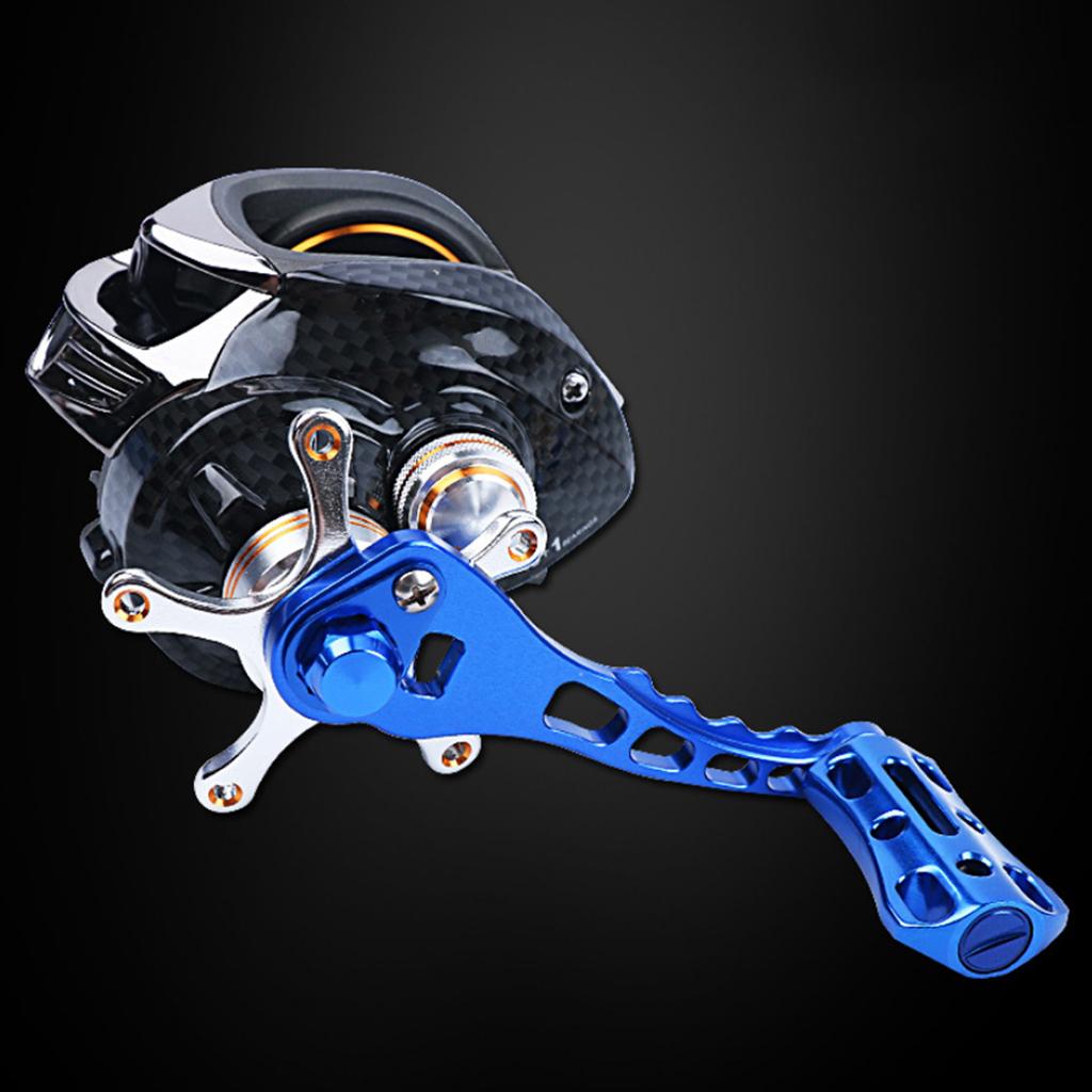 Fishing Spinning Reel Handle Metal Rocker Arm Reel Replacement Power Handle Grip, Optional Colors
