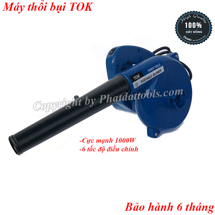 Máy thổi bụi TOK - Xanh - Công suất 1000W - Bảo hành 6 tháng