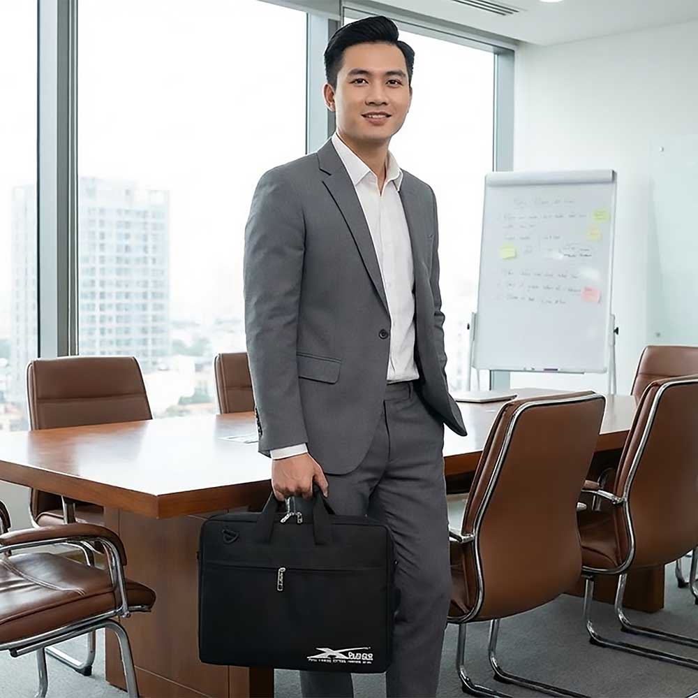 Cặp công sở chống sốc chống nước Xbags Elegant – Cặp laptop cao cấp thanh lịch, gọn nhẹ sang trọng XB4201