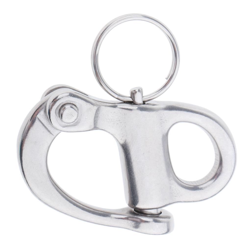 2pcs Stainless Steel Swivel Carabiner Kayak Quick Release Buckle